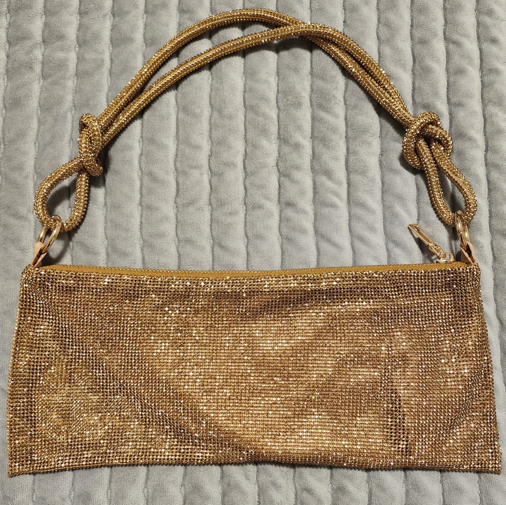 Gold Rhinestone Purse - Picture 7 of 10